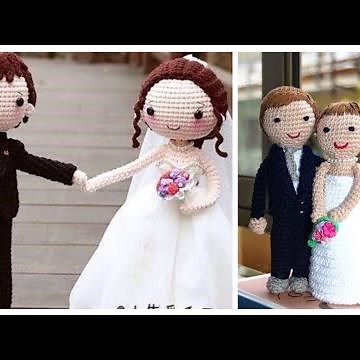 Most Beautiful & Gorgeous Crochet Pattern Bride Groom Couple Ideas/Loving Bride Groom wedding Dolls