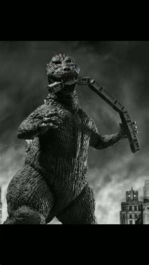 Godzilla eating a train...