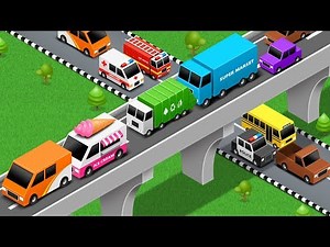 Learn Vehicles Names and Sounds - Car Parking Videos