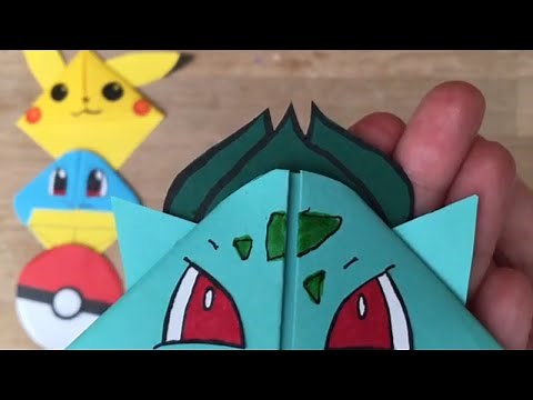 Easy Bulbasaur DIY - Pokemon Bookmark - Origami Inspired - Pokemon Go