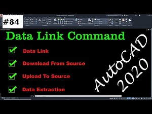 #84 Data Link In AutoCAD | Download From Source | Upload To Source | Data Extraction