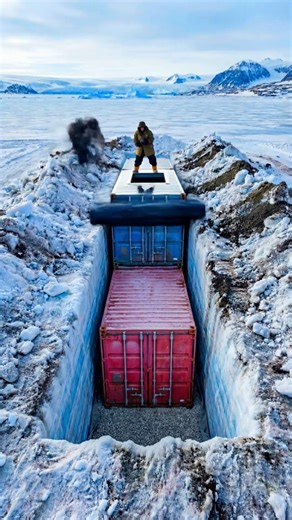 Hidden Arctic Survival Bunker Built Under Ice | Container Underground Shelter Tour