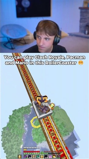 DrDonut played 3 games in one Minecraft roller coaster #minecraft #drdonut