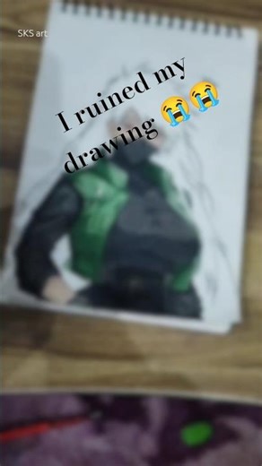 I RUINED MY DRAWING 😭😔#art #drawing #naruto #anime