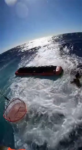 Giant Rogue Wave Smashes Into Boat During Intense Coast Guard Rescue