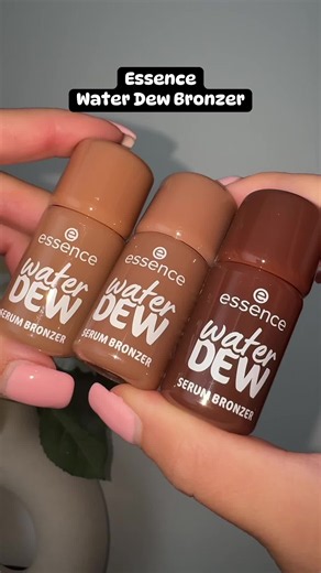 NEW Essence Water Dew Serum Bronzer Shades Swatches💕🎀 @essence.cosmetics #essencecosmetics #bronzer #newmakeup #drogeriemakeup #neuheiten