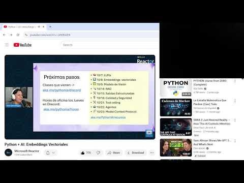 🎓 Curso en Vivo: Python + IA — Embeddings Vectoriales desde Cero 🔴 Estudia conmigo en tiempo real