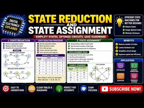 State Reduction and State Assignment | Digital Electronics Explained