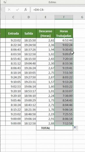 CONTROL de HORAS en EXCEL 🕐