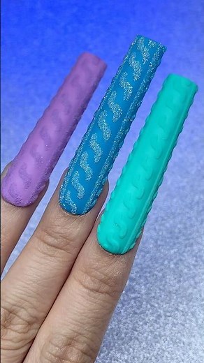 Fuzzy sweater nail tutorial 💕 #nails #nailart #nailtutorial #winternails #fluffynails #christmas