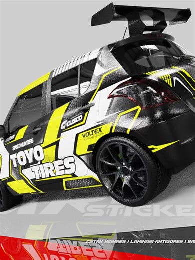 Variasi Stiker Mobil Racing Suzuki Swift Sport