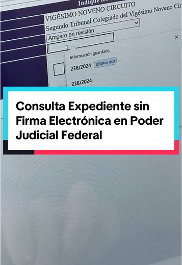 Consulta Expediente sin Firma Electrónica en Poder Judicial Federal