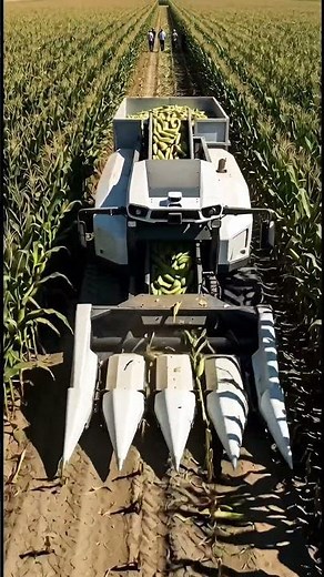 AI Corn Harvesting Machine in Action| Smart Farming Technology 2026 #farming #heavymachinery #shorts