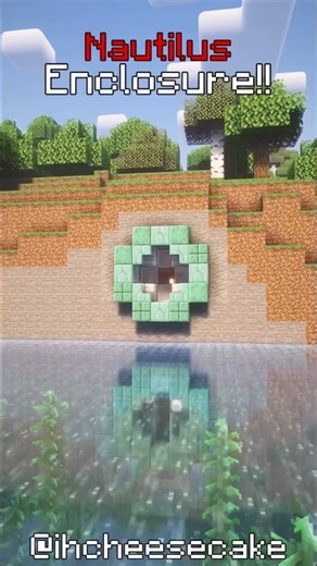 Nautilus Enclosure! #minecraft #minecraftupdate #minecraftbuildingtutorial #minecraftshorts #gaming
