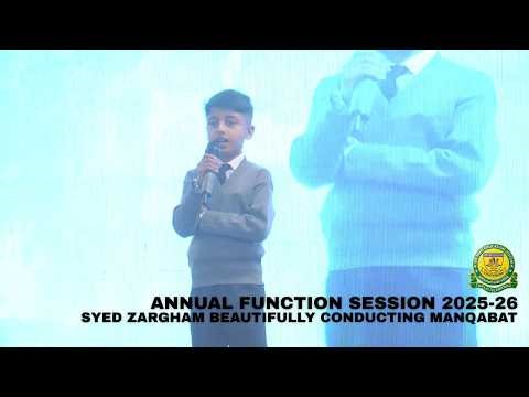 Grade 4 student Syed Zargham beautifully conducting Manqabat