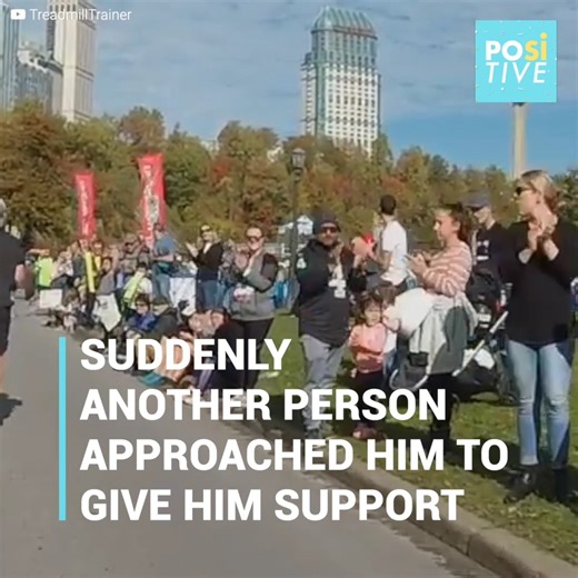This runner only had 90 meters to go until a stranger appeared next to him and told him this. From there, he didn't stop for anything in the world. Subscribe for more http://bit.ly/yt-positive | Positive