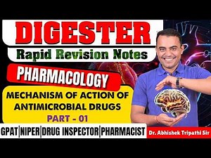 D-318 | Mechanism of Action of Antimicrobial Drugs (Part 1) - Pharmacology | Rapid Revision Notes