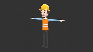 CartoonMan001 Engineer - Buy Royalty Free 3D model by bariacg