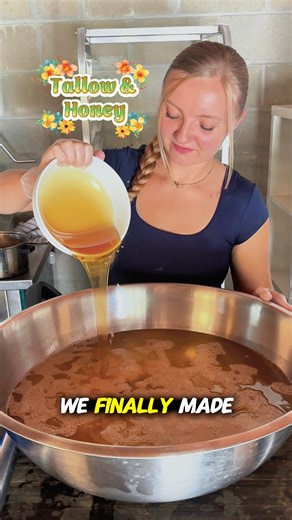 Over 700k views for our Tallow & Honey Soap🙌🤩This bar will be back in stock in 3 weeks, but don’t worry🌿 you can still grab the recipe from our website🥰 MyHealthySoap.com | My healthy soap