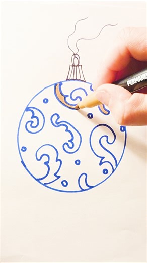 Like a PRO Easy Christmas Ornament #drawingtutorial #christmas #christmasornament #howtodraw #art