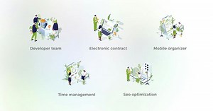 Developer Team - Isometric Illustration