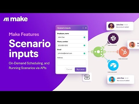 Scenario Inputs, On-Demand Scheduling and 'Running Scenarios via API'