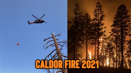 Gripping footage shows heroic firefighters' efforts to put out the Caldor Fire