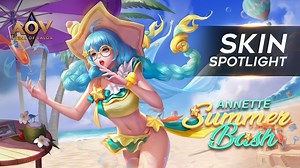 The adorable Annette is here! Annette will join the party with her latest Summer Skin! Annette looks cuter than usual with this Skin. Her swimsuit is designed to show her good posture. Aren't you excited and cannot wait for her released? Get Summer Bash Annette by opening Codex Season 20! #GarenaAOV #ArenaofValor #傳說對決 #Lienquanmobile #ROV #AOV #Games #Moba #NewSkin #SummerBash #SummerParadise #CodexSeason20 #Lauriel #Annette #Mage #Support | Garena AOV