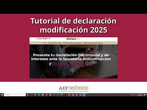Tutorial para la Declaración de Modificación Patrimonial y de Intereses 2025