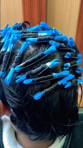 Perming curls at home |#shorts