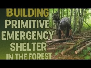 Building Primitive Emergency Shelter in the Forest | Bushcraft Survival Camping