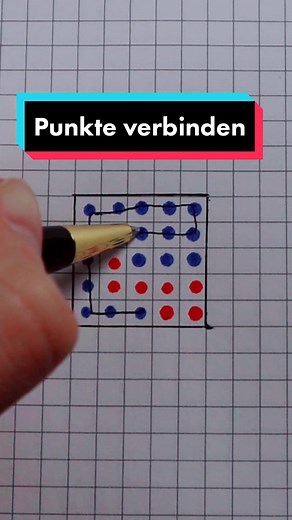 Finde die Lösung: Blaue Punkte verbinden