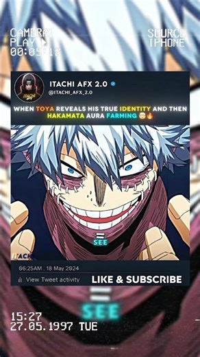 Dabi Reveals His True Identity 🤯🔥 #mha #myheroacademia #deku #animeedit #shortsfeed