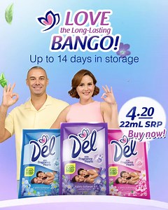 48 reactions | Del goes all-in sa benefits. Meron siyang long-lasting bango that lasts up to 14 days in storage. It has plant-based softeners and a non-irritating scent, na talagang pasok sa budget. Pagdating sa benefits, all-in ka na dahil Del ‘yan! ASC Reference No. G0081N101525D | Del Fabric Softener | Facebook