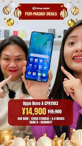 4K views · 12 reactions | FUN-MASKO DEALS! Kaya naman sukibels, ito ang offer namin sayo! Mine this Oppo Reno A CPH1983 for only ¥14,900! Merry Christmas sukibels!  #FUNmaskoDeals #YeheyJapan | Dealz K.K. | Facebook