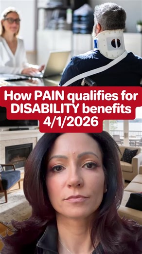 Did you know that PAIN can qualify you for disability benefits? Most people who file for, and receive, disability benefits experience pain. Here’s what you need to know to qualify for disability benefits. #disability #ssa #attorney #disabilityattorney #socialsecurity
