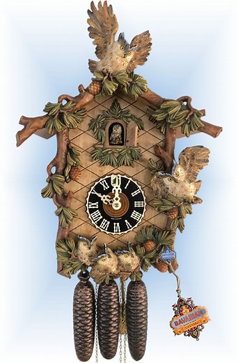Hooting Owl 23" Cuckoo Clock
