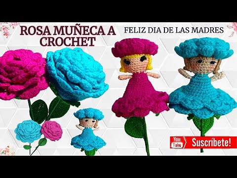 hermosa FLOR TEJIDA A CROCHET / flor reversible a crochet paso a paso regalo de DIA DE LAS MADRES