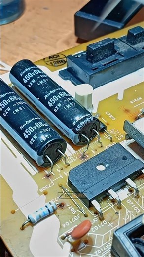 installing electrolit elco power suplay #pcb #component #electronic #shortvideo