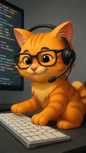 The Cutest Programmer in the World! #CodingCat #FunnyAnimals #CatVideo #CatLovers #CuteCat