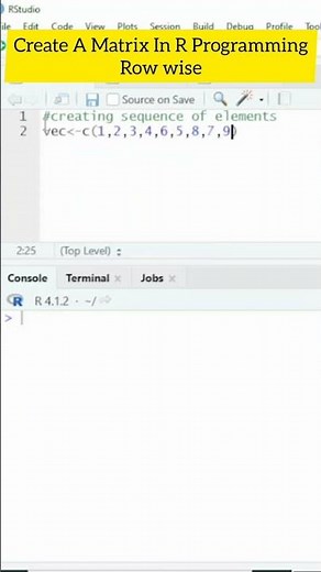 Create A Matrix In R #rprogramming