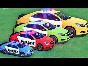 TRANSPORTING small to GIANT POLICE CARS with EMERGENY VEHICLES ! FS22