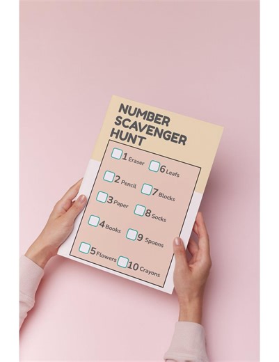 Number Scavenger Hunt Worksheet | Counting Activity 1–10 | Preschool & Kindergarten Math Printable - Etsy