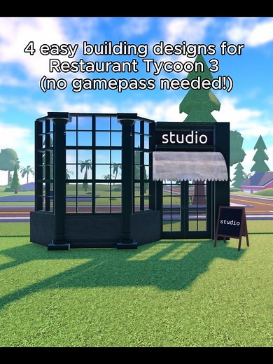 4 Easy Restaurant Tycoon 3 Building Designs (No Gamepass!)