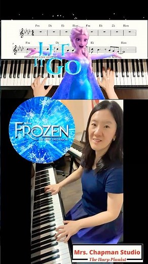 Let it go Frozen #frozendisney #piano #trending #sg #music #disneymusic #letitgo #score #tutorial