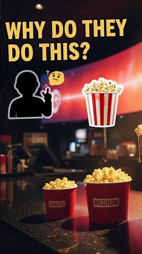 The Real Reason Behind Small, Medium & Large Popcorn Sizes! 🍿 | Movie Theater Psychology