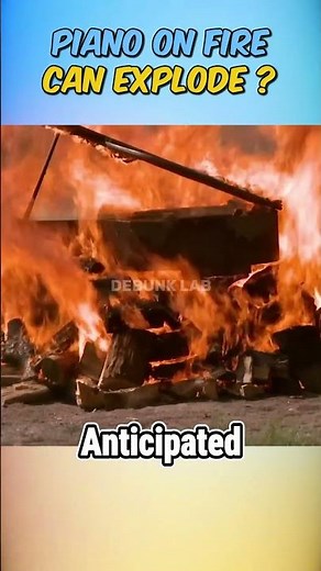 Can a Burning Piano Explode? 🎹🔥 #mythbusting