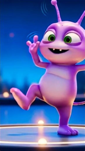 Purple Alien Dancing😜#cute alien#funny dance#trending