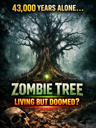 A tree that has survived 43,000 years… alone. 🌳 They call it the Zombie Tree — alive, but its species could disappear forever. #ZombieTree #NatureMystery #ScienceTok #MindBlowingFacts #ExploreEarth