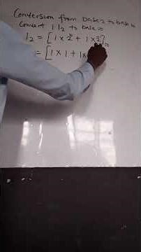 Binary: Conversation of numbers to base 10